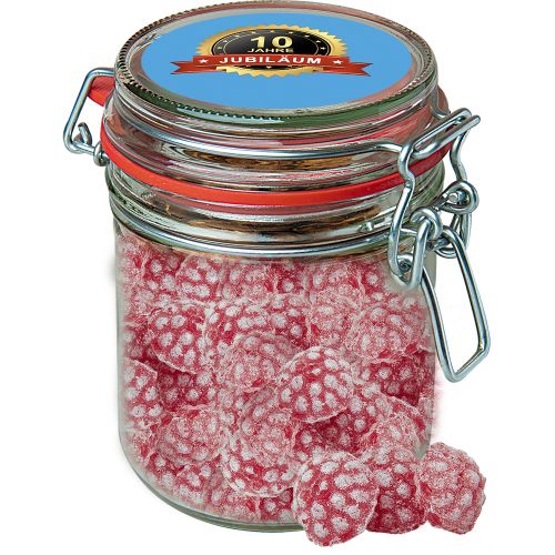 Himbeer Bonbons (vegan), ca. 200g, Bonbonglas Maxi