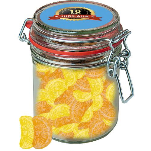 Zitrone und Orangen Bonbons (vegan), ca. 200g, Bonbonglas Maxi