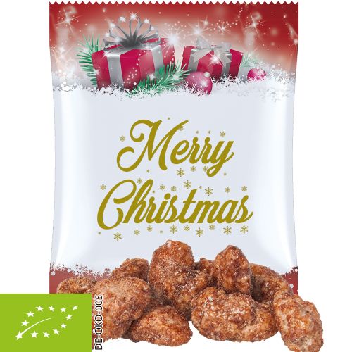 Bio Feuergebrannte Mandeln (vegan), ca. 15g, Midi-Tüte