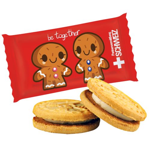 Doppelkeks mit Vanillecreme, ca. 13g, Flowpack