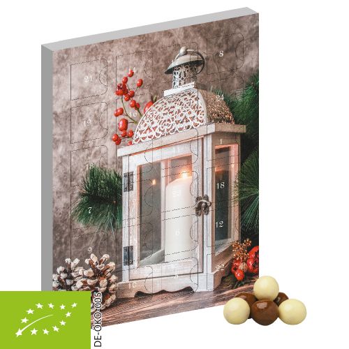 Bio Knusperkugeln-Mix, ca. 50g, Adventskalender Mini Hochformat