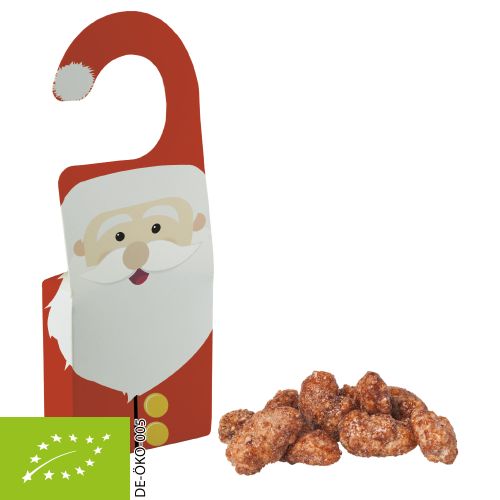 Bio Feuergebrannte Mandeln (vegan), ca. 15g, Türhänger Box