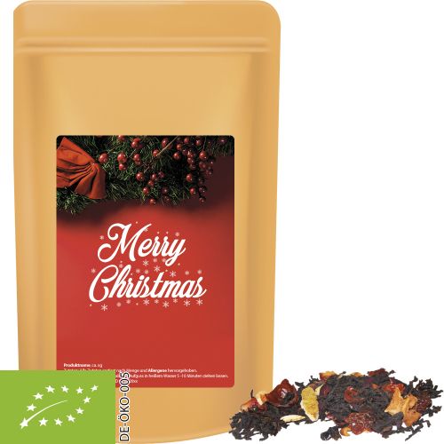 Bio Weihnachts Schwarztee, ca. 55g, Standbeutel Midi