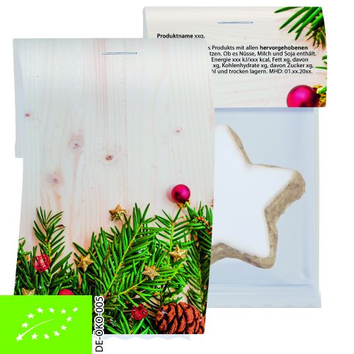 Bio Zimtsterne, ca. 7g, Express Flowpack mit Werbereiter