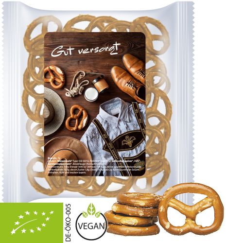 Bio Mini Brezeln (vegan), ca. 30g, Express Maxi-XL-Tüte mit Etikett
