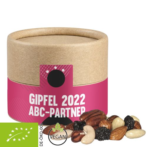 Bio Studentenfutter, ca. 40g, Kraftpapierdose Mini