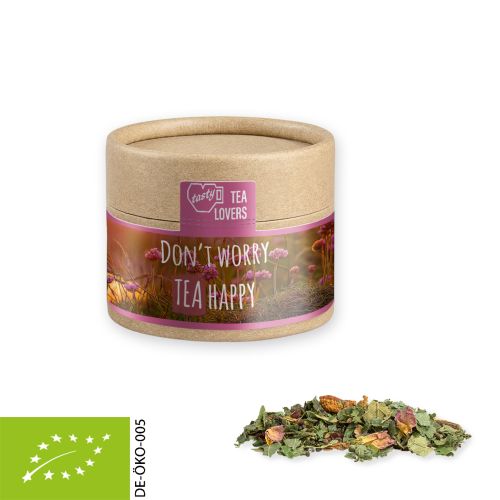 Bio Kräutertee Glücksgefühle, ca. 17g, Kraftpapierdose Mini
