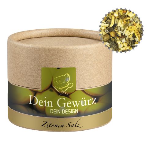Gewürzmischung Zitronen-Salz, ca. 75g, Biologisch abbaubare Eco Pappdose Mini