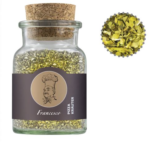 Gewürzmischung Pizza-Kräuter, ca. 30g, Korkenglas