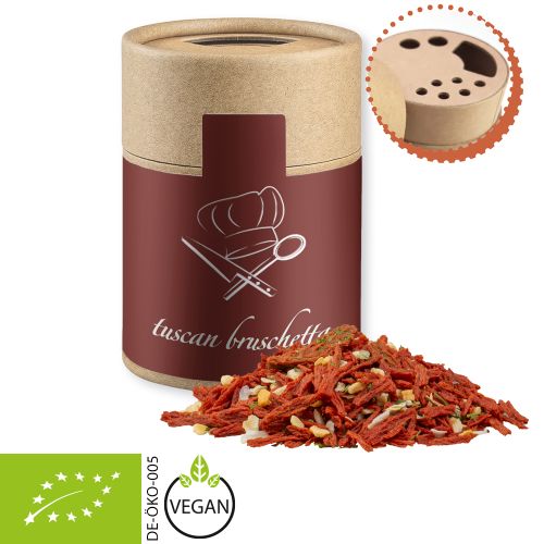 Bio Gewürzmischung Toskanische Bruchetta, ca. 50g, Kraftpapierstreuer Midi