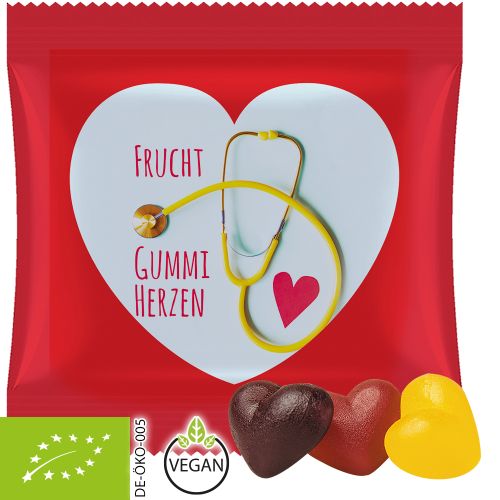 Bio Fruchtgummi-Herzen (vegan), ca. 20g, Maxi-Tüte