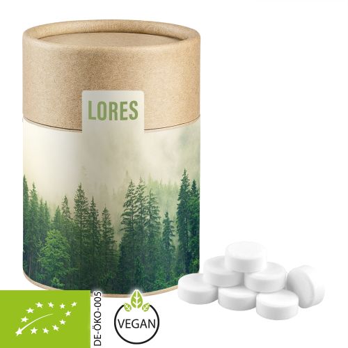 Bio Pfefferminz Drops (vegan), ca. 80g, Kraftpapierdose Midi