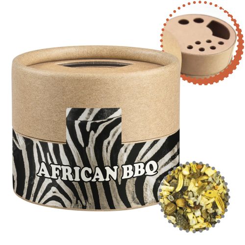 Gewürzmischung African BBQ, ca. 40g, Biologisch abbaubarer Eco Pappstreuer Mini