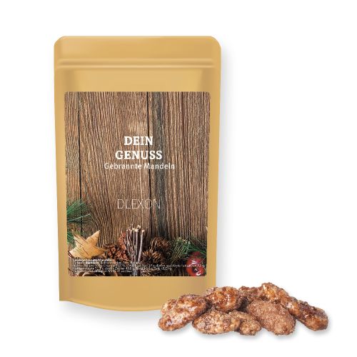 Feuergebrannte Mandeln (vegan), ca. 30g, Standbeutel Mini