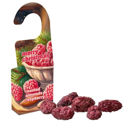 Gebrannte Mandeln Himbeere (vegan), ca. 15g, Türhänger Box