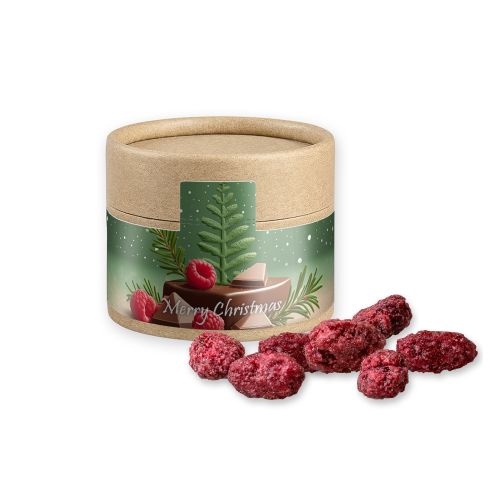 Gebrannte Mandeln Himbeere (vegan), ca. 40g, Kraftpapierdose Mini