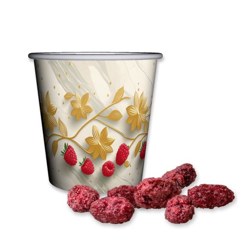 Gebrannte Mandeln Himbeere (vegan), ca. 40g, Snackbecher Mini