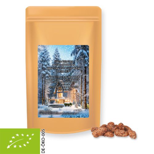 Bio Feuergebrannte Mandeln (vegan), ca. 500g, Standbeutel Maxi