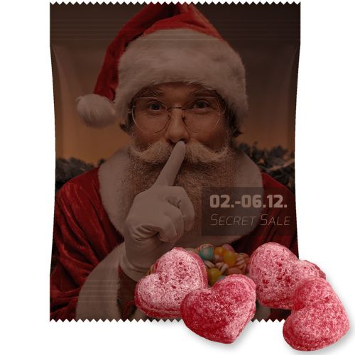 Glühwein Herzen (vegan), ca. 17g, Midi-Tüte