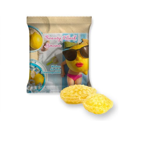Zitronenbonbons mit Vitamin D (vegan), ca. 17g, Midi-Tüte
