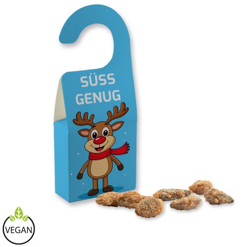 Feuergebrannte Mandeln ohne Zuckerzusatz (vegan), ca. 15g, Türhänger Box