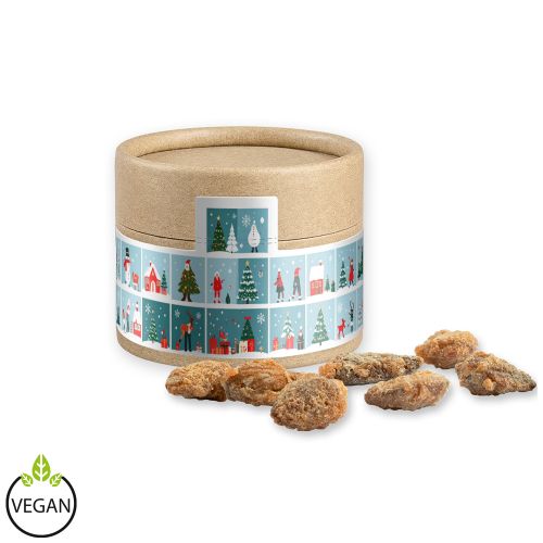 Feuergebrannte Mandeln ohne Zuckerzusatz (vegan), ca. 40g, Kraftpapierdose Mini
